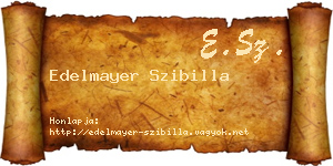 Edelmayer Szibilla névjegykártya